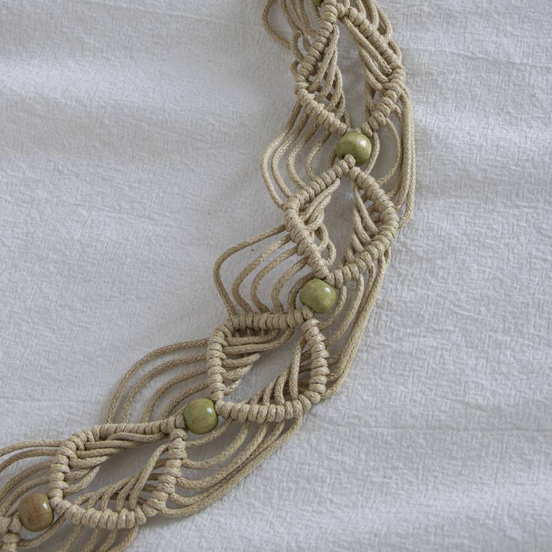 Bohemian Wax Cord Braided Belt