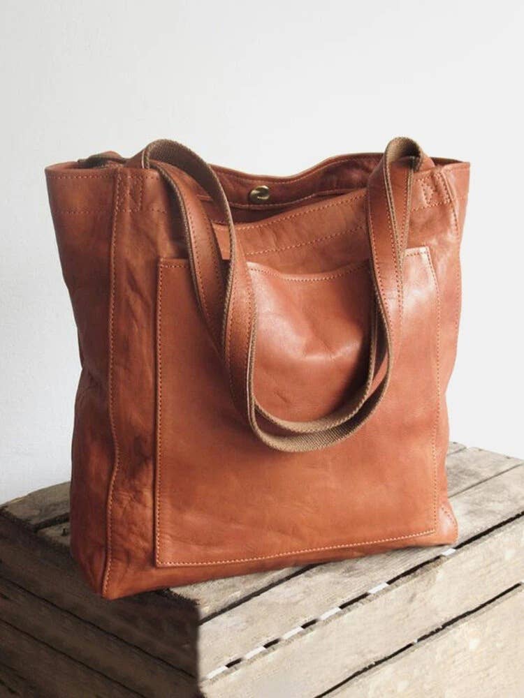 Vintage faux leather everything XL Tote Bag