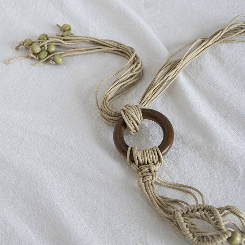 Bohemian Wax Cord Braided Belt