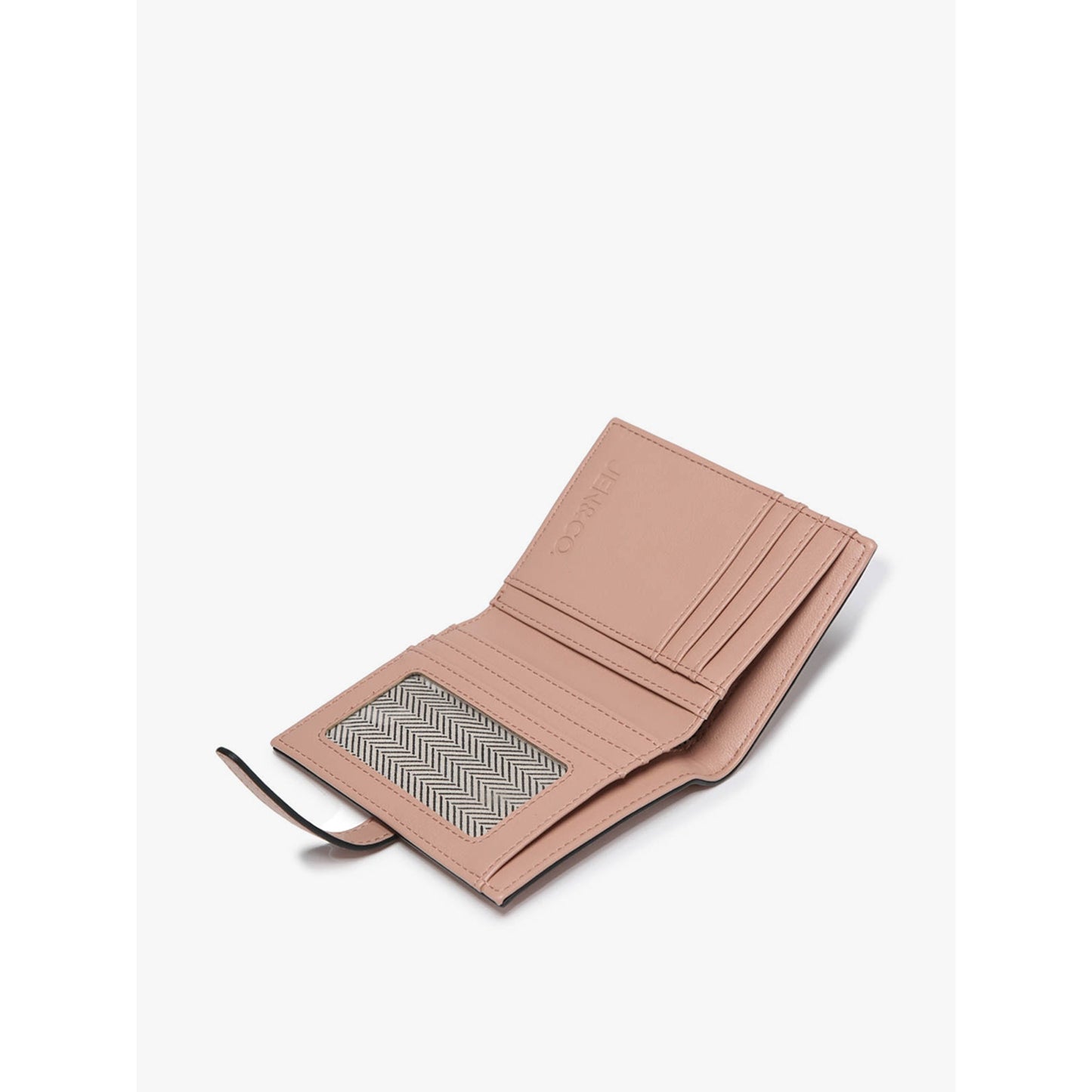 Canvas Wallet w/ Slip Closure-Brown with Dark Brown Trim