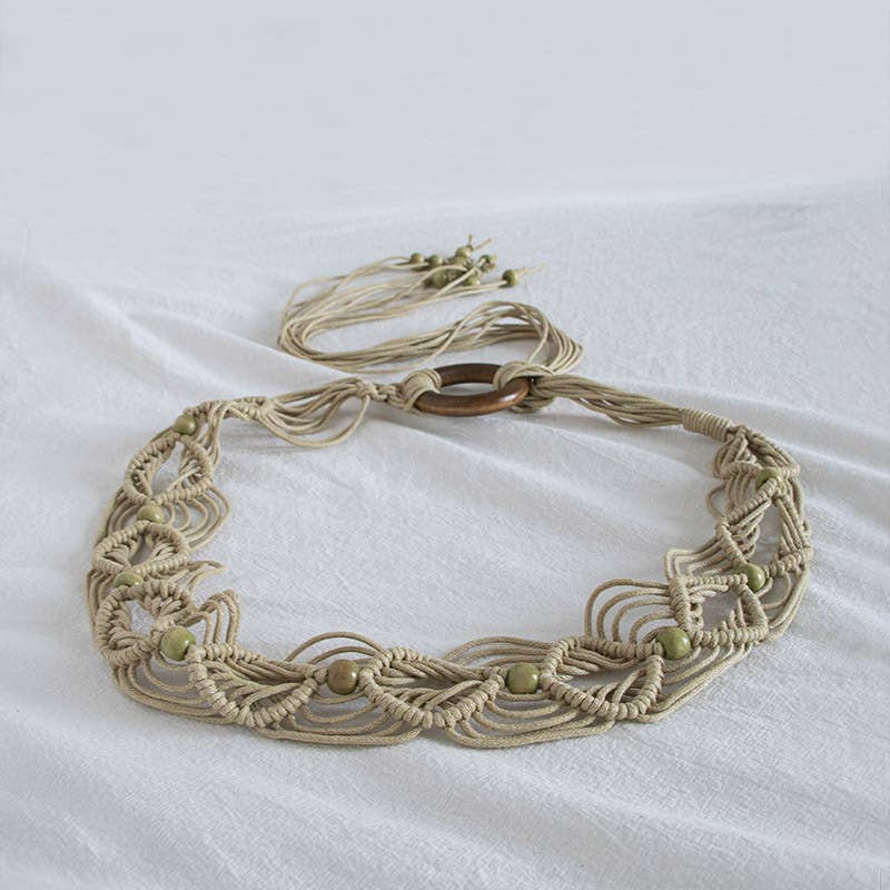 Bohemian Wax Cord Braided Belt