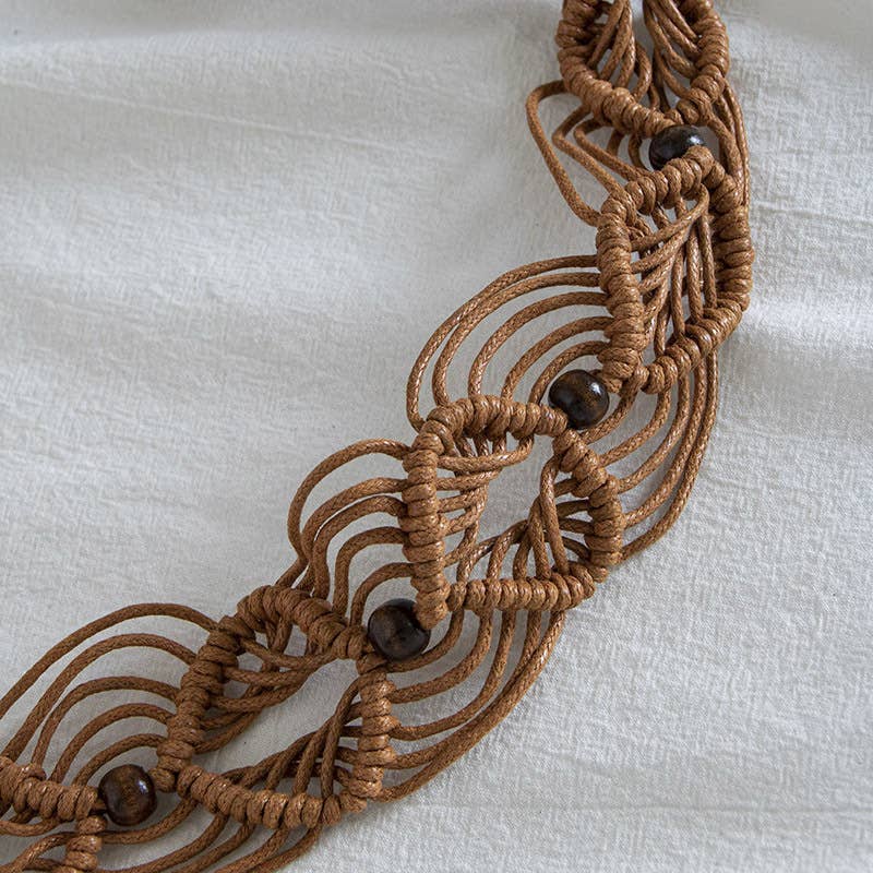 Bohemian Wax Cord Braided Belt