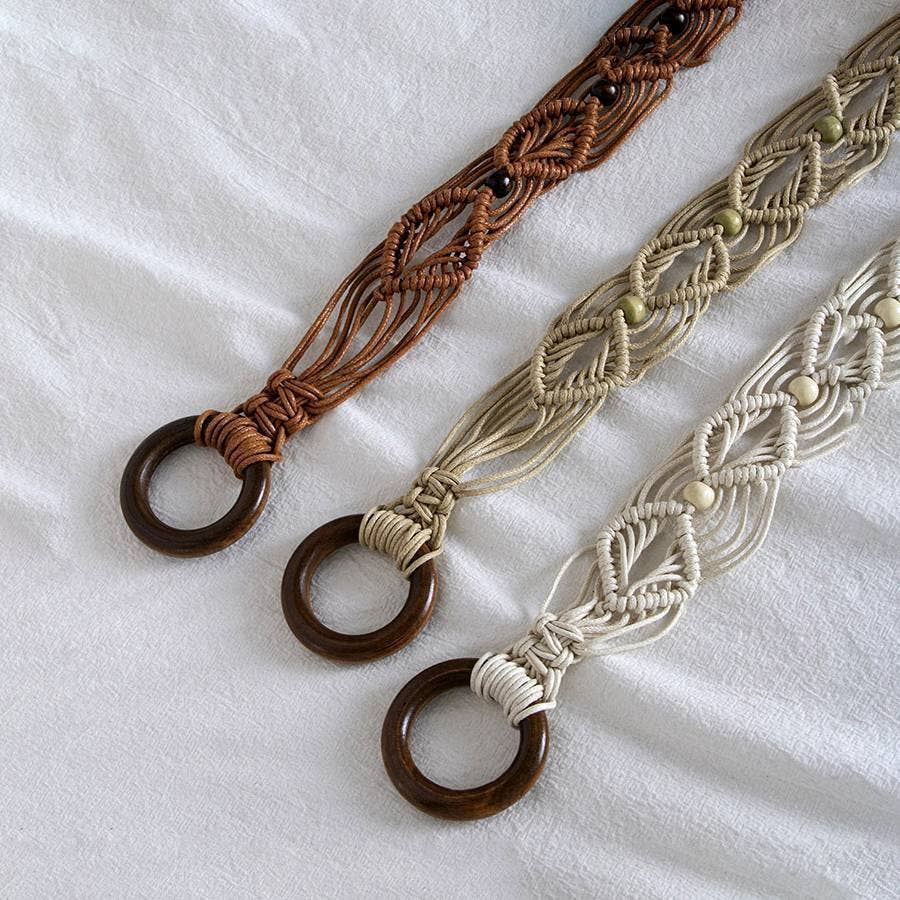 Bohemian Wax Cord Braided Belt