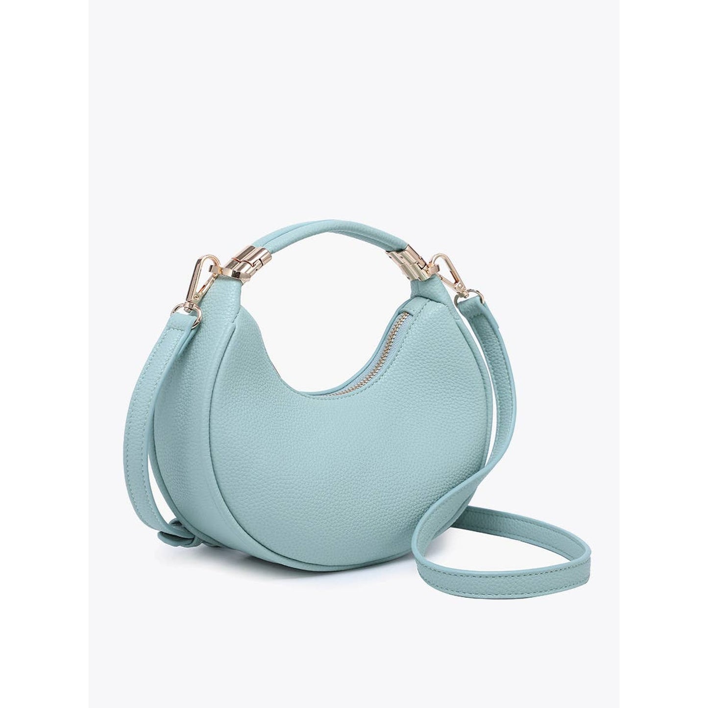 Half-Moon Crossbody w/ Convertible Snap Purse/Bag-Light Seafoam