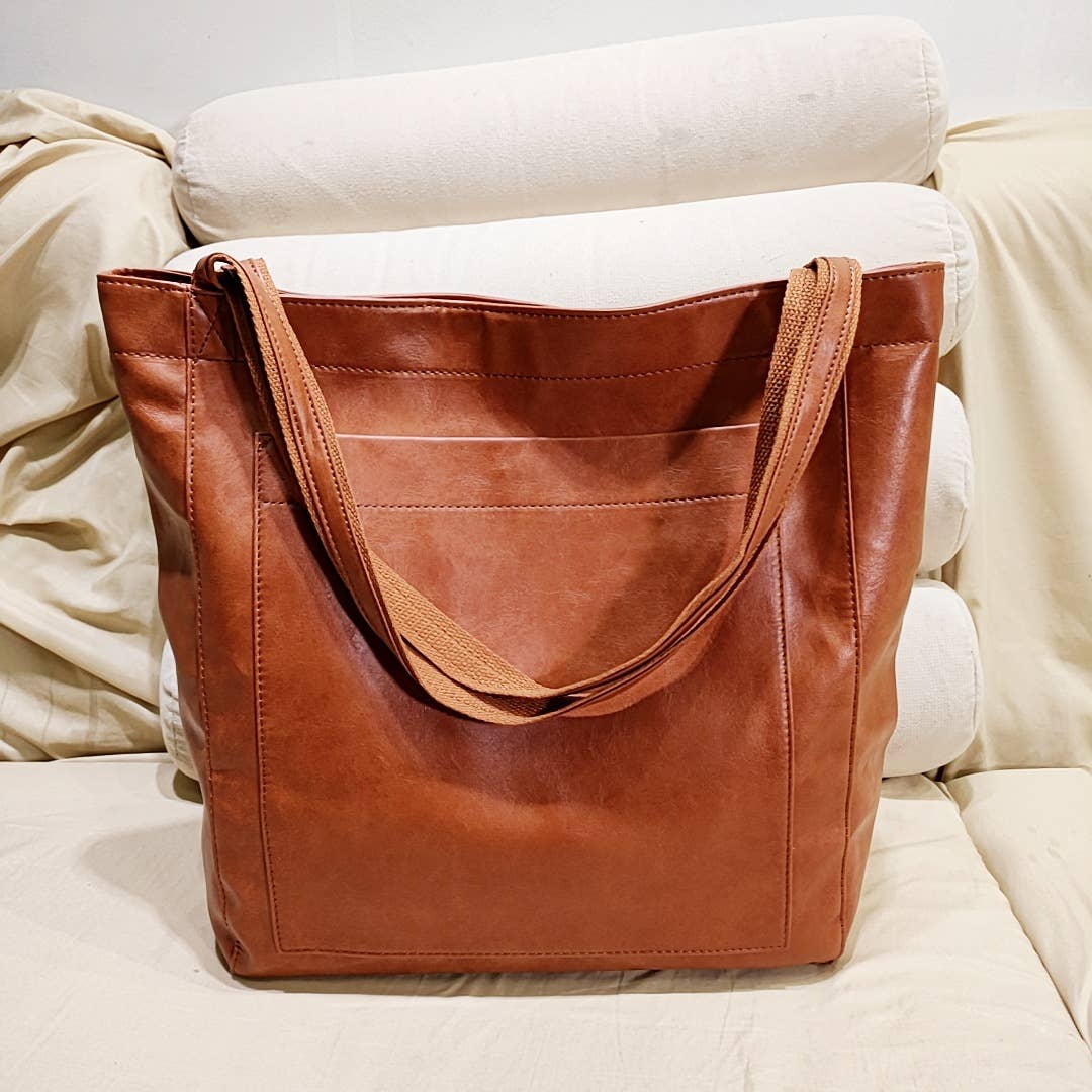 Vintage faux leather everything XL Tote Bag