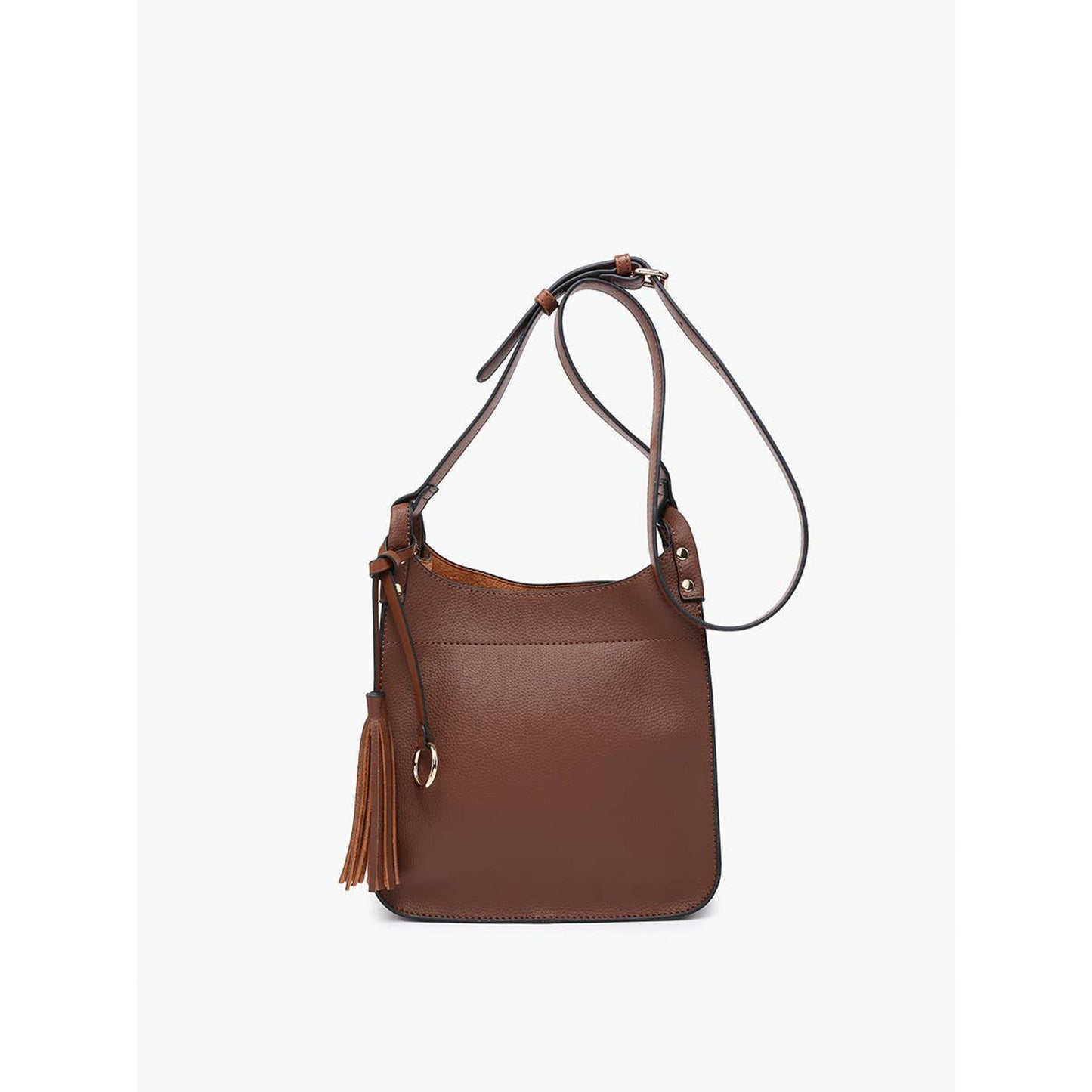 Lucinda Square Crossbody w/ Tassels-Brown
