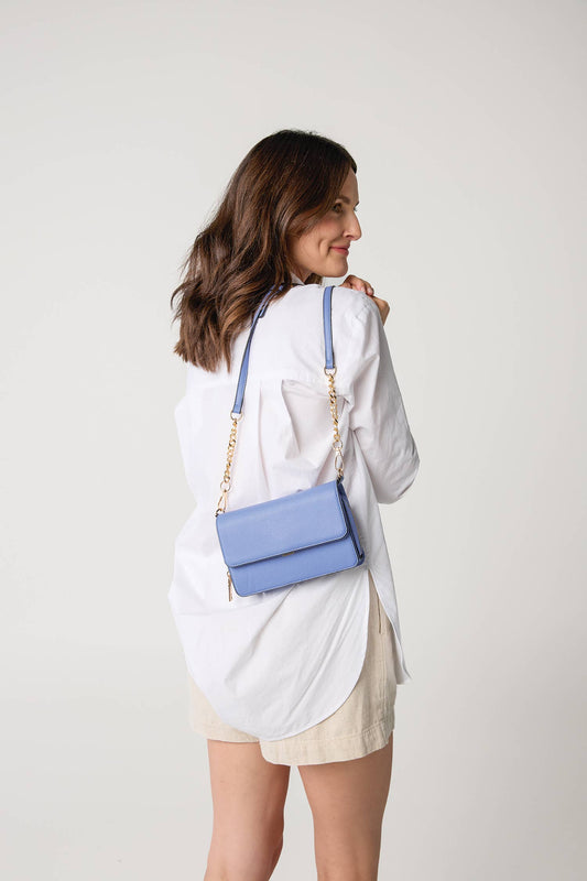 Lauryn Flapover Crossbody w/ Chain Strap