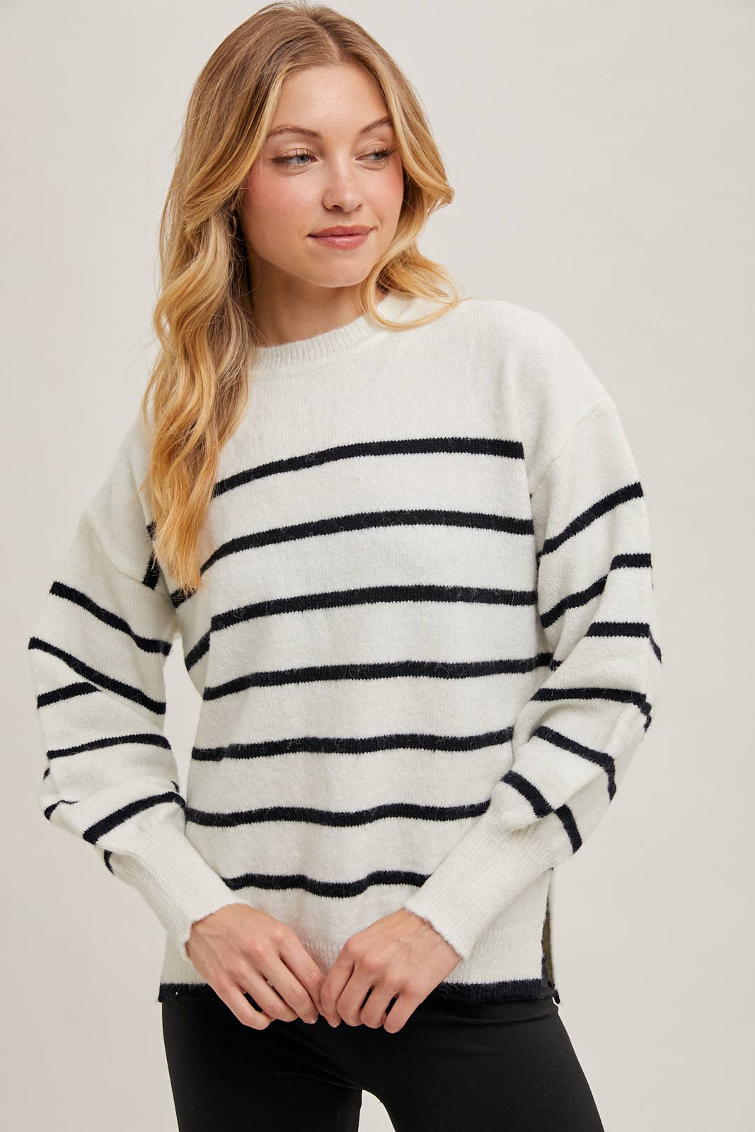 STRIPED KNIT SWEATER