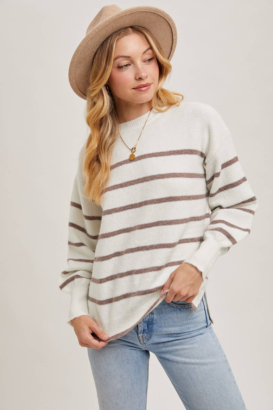 STRIPED KNIT SWEATER