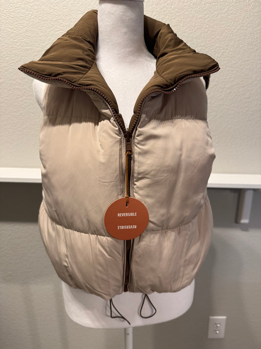 Woven Solid Reversible Vest