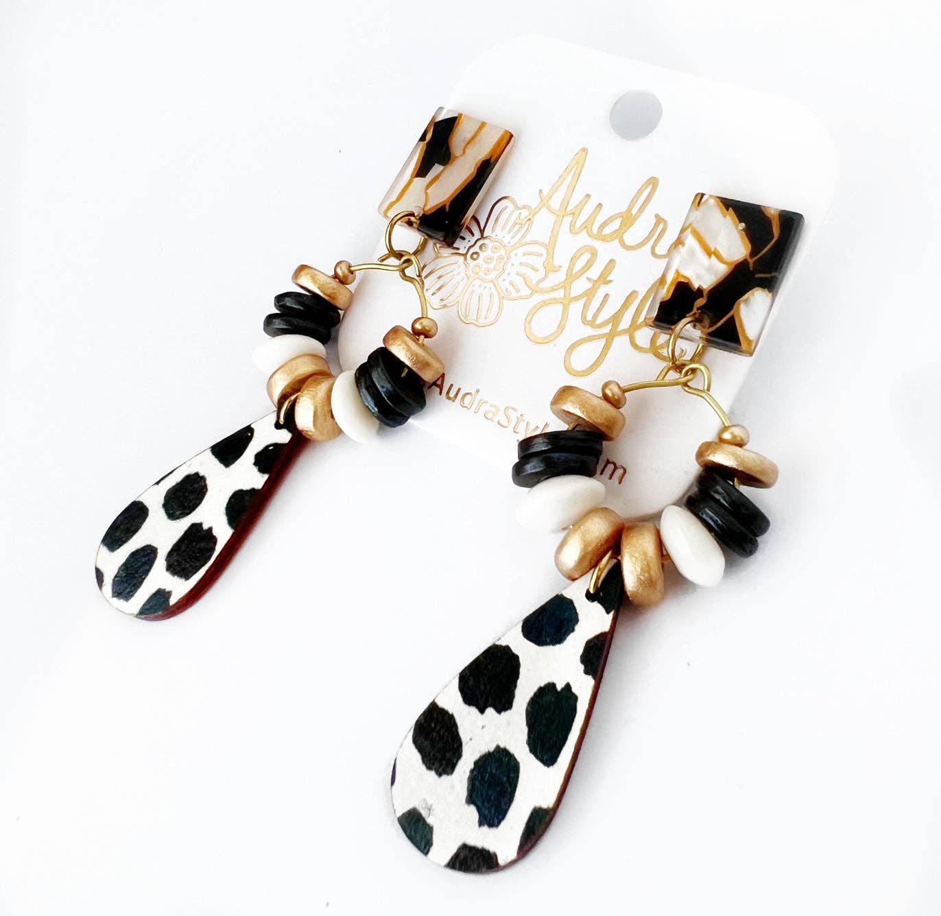 Chloe - Black Dot Beaded